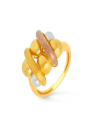 22 Carat 916 Purity Multicolour Gold Ring RG3463980T18 For Women 