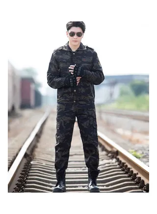 Camouflage Suit Thickened Uniform Clothing Set Multicolour 