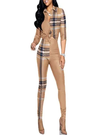 Printed Long Sleeve Casual Suit Multicolour 