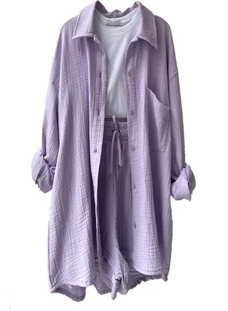Oversize Fashion Casual Suit Purple 