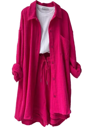 Oversize Fashion Casual Suit Pink 