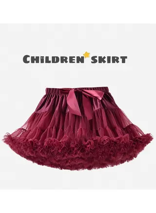 Girls Ballerina Ballet Tutu Costume Skirt Red Color 