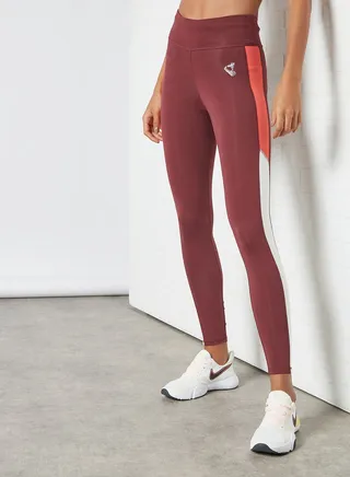 Activewear Colorblock Tights Red 
