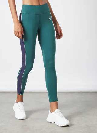 Activewear Colorblock Panel Tights Green 