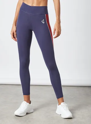 Activewear Colorblock Panel Tights Blue 