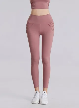 Mid Rise Leggings Pink 