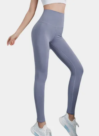 High Rise Stretch Leggings Blue 