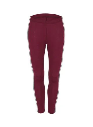 Solid Slim Fit Leggings Red/White 