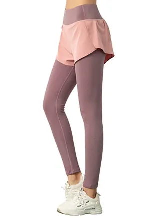 Contrast Band Sports Leggings Pink 