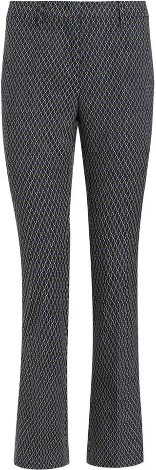 Patterned Straight-Leg Trousers