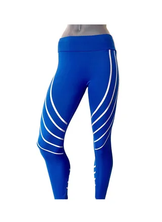 Sports Leggings Blue/White 