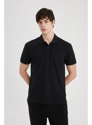 Man New Regular Fit Polo Neck Knitted Polo T-Shirt 