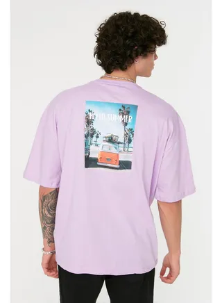 Man T-Shirt Lilac 