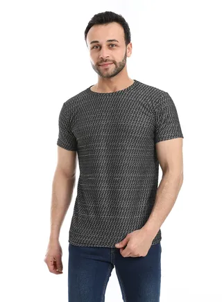 Mens T- Shirt With Half Sleeves And Round Neck 