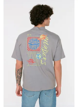Man T-Shirt Gray 