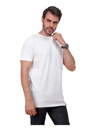Coup Regular Fit Strip T-Shirt For Men Color White 