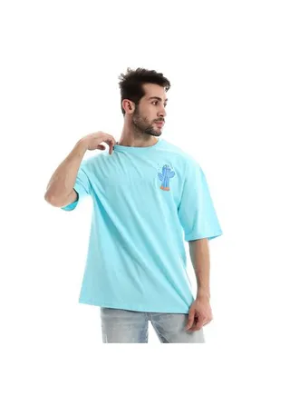 Printed Cactus Slip On Cotton Tee 