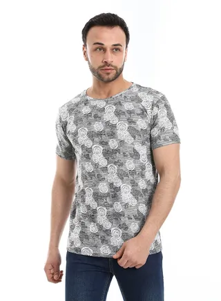 Mens T- Shirt With Half Sleeves And Round Neck 