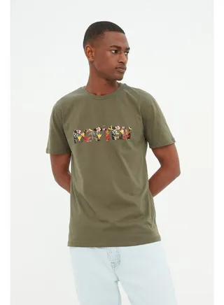 Man T-Shirt Khaki 