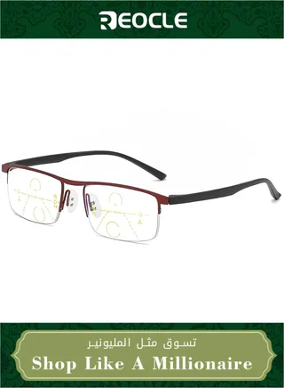 Far and Near Dual-use Reading Glasses Automatic Zoom Reading Glasses Progressive Multi-focus Reading Glasses Anti-blue Light Computer Goggles for The Elderly 