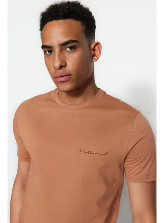 Man T-Shirt Camel 