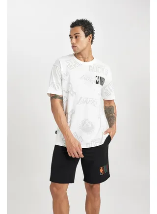 Man Boxy Fit Crew Neck Short Sleeve Knitted T-Shirt 