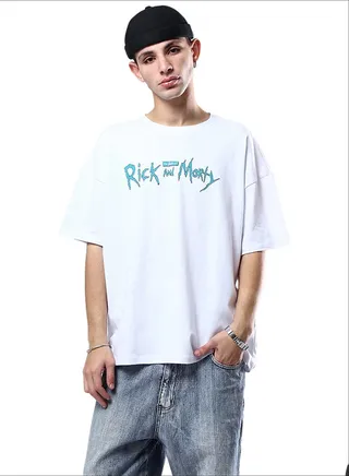 Front Print & Back "Rick And Morty" White Tee 