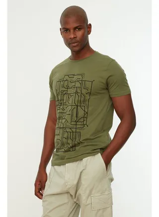 Man T-Shirt Khaki 