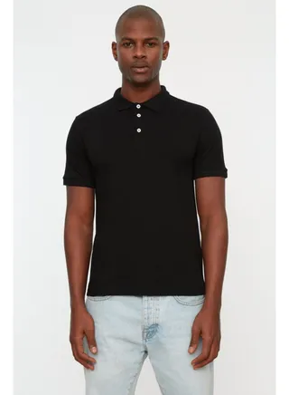 Man Polo T-Shirts Black 