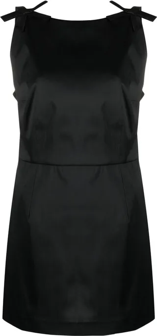 Open-Back Satin Minidress