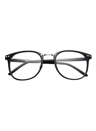 Oval Frames Flat Glasses 