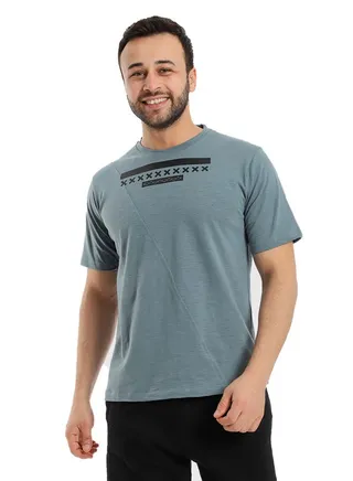 White Rabbit Slip On Heather Greenish Grey Short Sleeves 