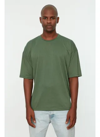 Man T-Shirt Dark Green 