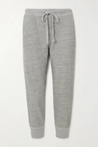 Nili Lotan - Nolan Cropped Cotton-blend Jersey Track Pants - Gray