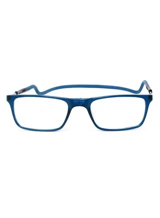 Generic | Magnetic Hanging Neck Reading Eye Glasses | Resin Anti-Blue Lens, Foldable | Long Leg Telescopic Headstock | for Men and Women | TR90 Material |  +1.50 Degree | Blue 