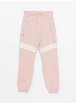 Elastic Waist Printed Girl's Jogger Sweatpants 