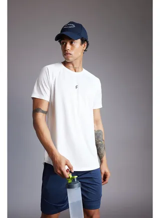 Man Slim Fit Crew Neck Short Sleeve Knitted T-Shirt 