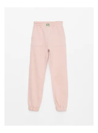 Basic Elastic Waist Girl Jogger Sweatpants 