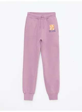 Elastic Waist Printed Girl Jogger Sweatpants 