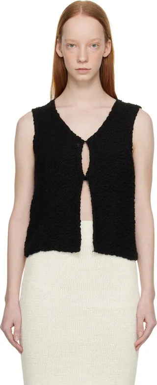 Missing You Already Black Textured Cardigan