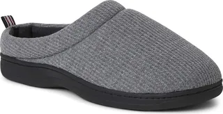 Dearfoams Men's Nathan Waffle Knit Clog Slipper