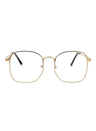 unisex Hexagon Plastic Medical Glasses 