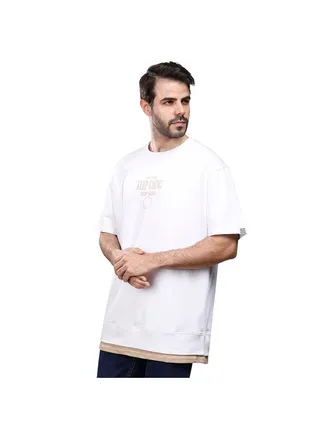Coup Printed T-Shirt For Men - loose Fit Fit - WHITE 