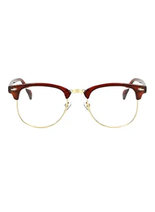 Uv Protection Plastic Clubmaster Medical Glasses 