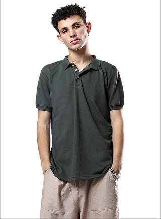 Dark Olive Solid Comfy Polo Shirt 