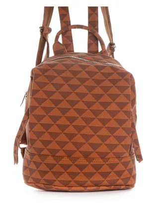 Leather Embroidered Fabric Backpack - Havan SH-21 