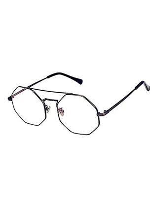 unisex Trendy Personality Octagon Flat Eyeglasses 