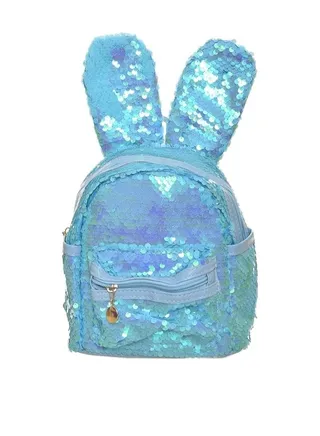 Backpack For Kids Girls Industrial Leather Design & Rabbit Dune With Straces Fully Covered From Front 