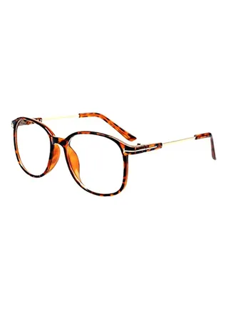 unisex Flat Leopard Grain Oversized Retro Eyeglasses 