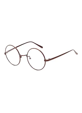 unisex Retro Fashion Round Mirrored Alloy Medical Glasses 